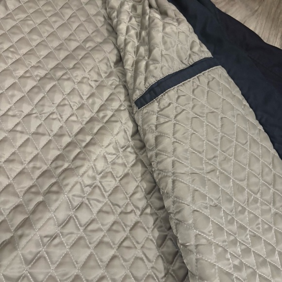 Perry Ellis Portfolio Insulated Windbreaker Jacket Mens XL Black Navy Full Zip - Picture 7 of 12